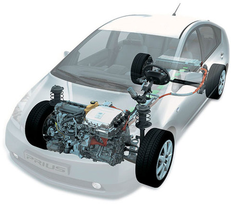 Vista interior coche híbrido