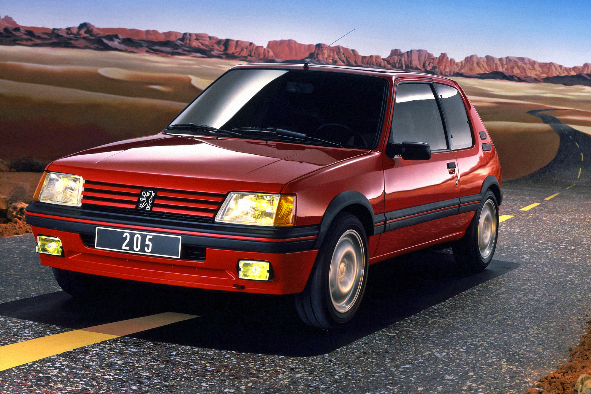 Peugeot 205 GTI rojo portada